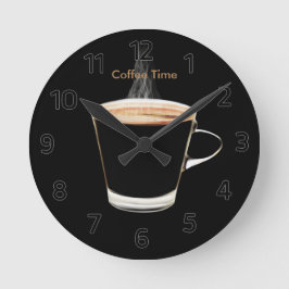 Horloge Ronde Coffee Time Wall Clock