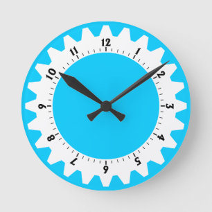 Horloge Ronde Cogged 01 - Sky Blue