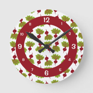 Horloge Ronde Collection de betteraves fraîches