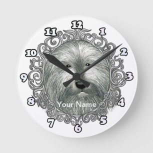Horloge Ronde Colley barbu orné