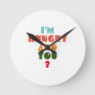Horloge Ronde Collier Boîte À Souvenir j'ai faim montre