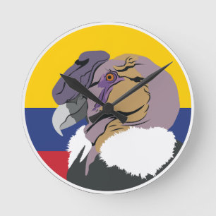 Horloge Ronde Colombie condor andin animal national colombien