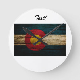 Horloge Ronde Colorado Flag