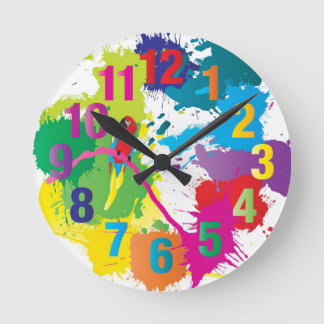 Horloge Ronde Colorful art clock