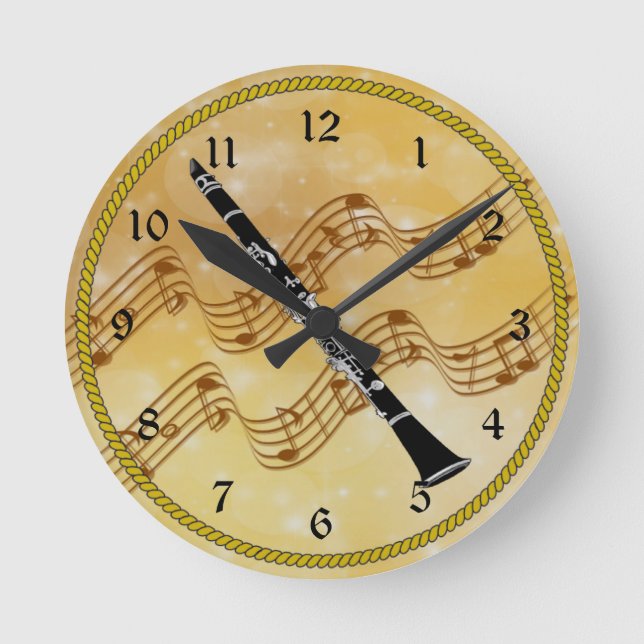 Horloge Ronde Colorful Clarinet (Recto)