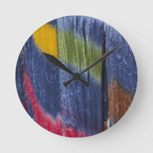 Horloge Ronde Colorful silk threads, Mandalay, Myanmar