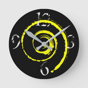Horloge Ronde Colourful Twirls