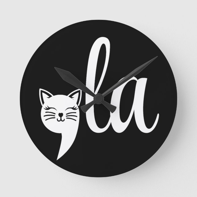 Horloge Ronde Comma La Kamala Harris - maman chat pour Kamala (Recto)