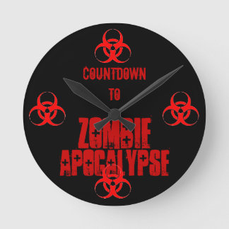 Horloge Ronde compte à rebours à l'horloge zombie apocalypse