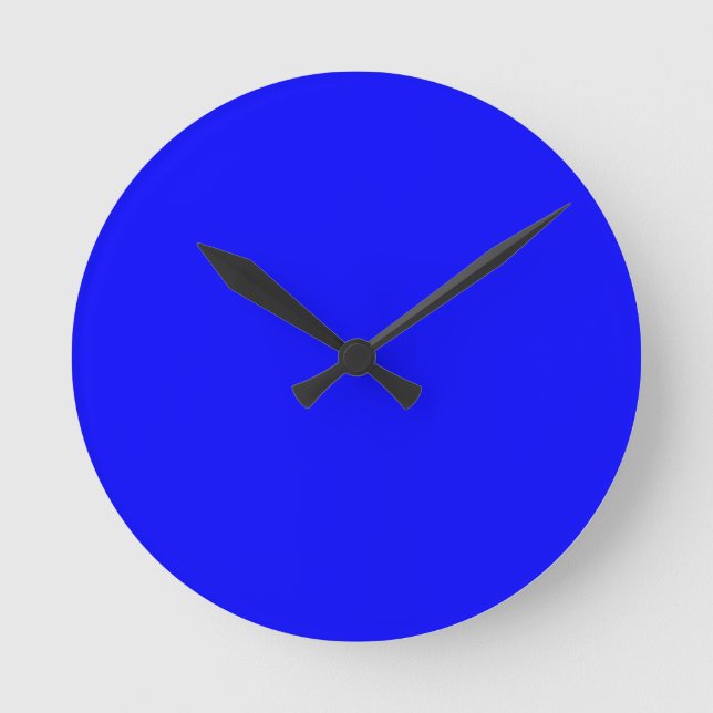 Horloge Ronde Concepteur Customisé couleur bleue (Recto)