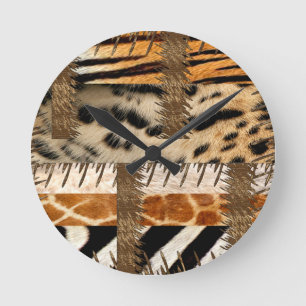 Horloge Ronde Conception africaine abstraite 3 de tribu