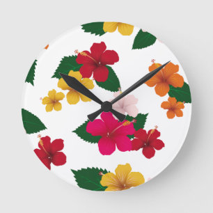 Horloge Ronde Conception arrière - plan florale Bestseller pour