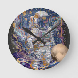Horloge Ronde Conception d'astronaute
