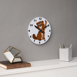 Horloge Ronde Conception de castor