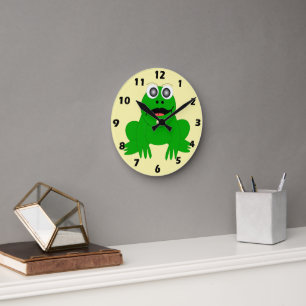 Horloge Ronde Conception de grenouille