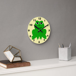 Horloge Ronde Conception de grenouille