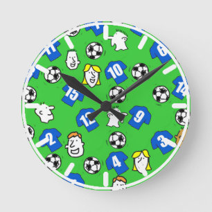 Horloge Ronde Conception de maillot de football avec des maillot