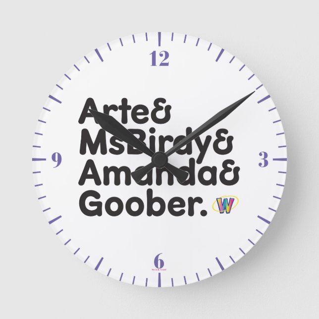 Horloge Ronde Conception de noms de Webkinz (Recto)