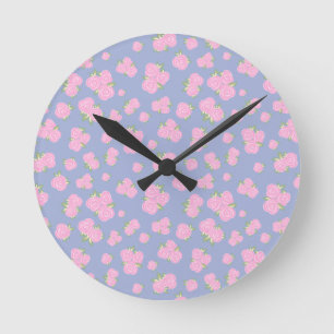 Horloge Ronde Conception de rose antique romantique