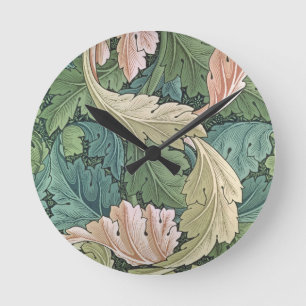 Horloge Ronde "Conception du papier peint des acanthes, 1875