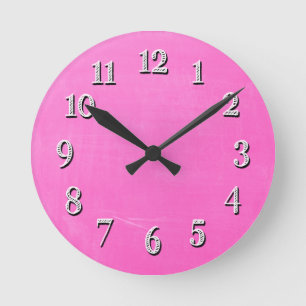 Horloge Ronde Conception du tableau de bord rose