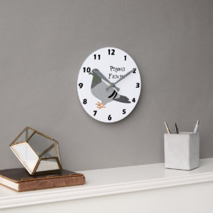 Horloge Ronde Conception personnalisée de pigeon