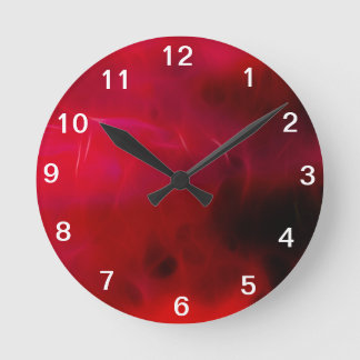 Horloge Ronde Conception rouge