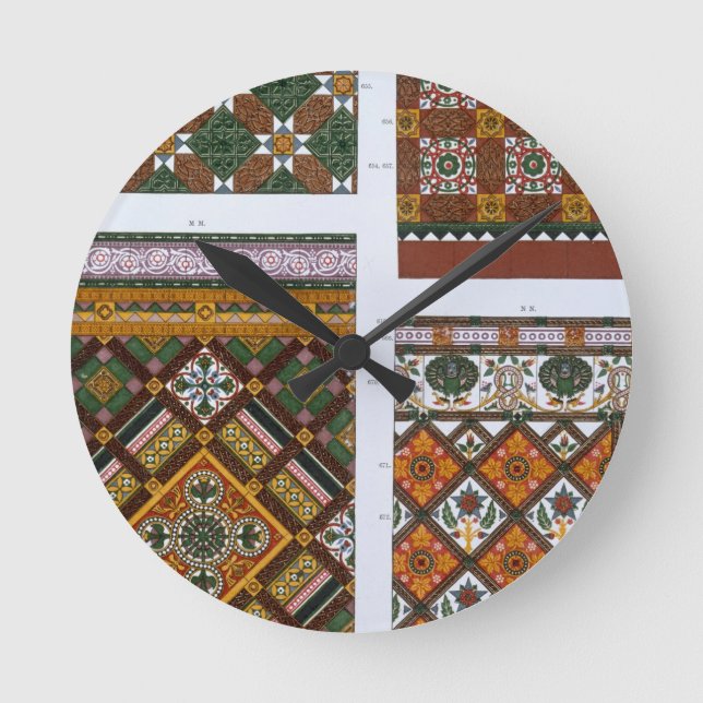 Horloge Ronde Conceptions pour la majolique et les tuiles émaux (Recto)