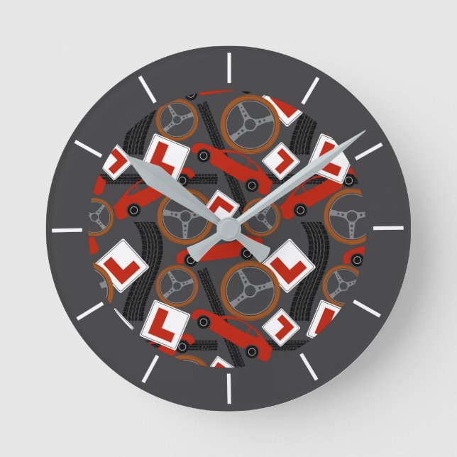Horloge Ronde Conducteurs instructeurs de conduite Ed voitures d (Recto)