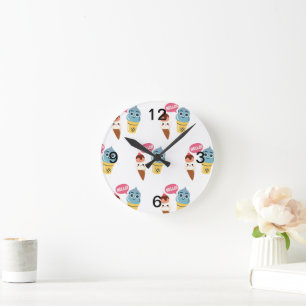 Horloge Ronde cône de crème glacée