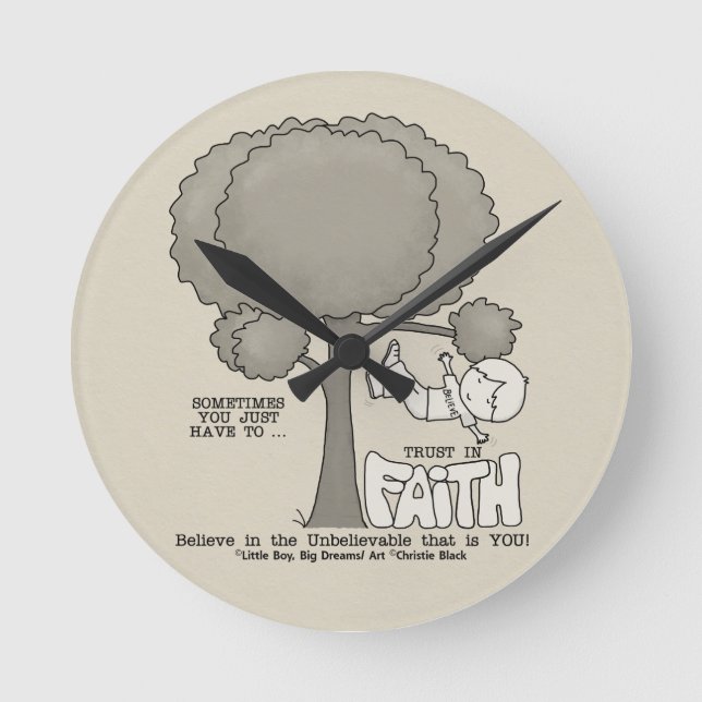 Horloge Ronde Confiance dans la foi (Recto)