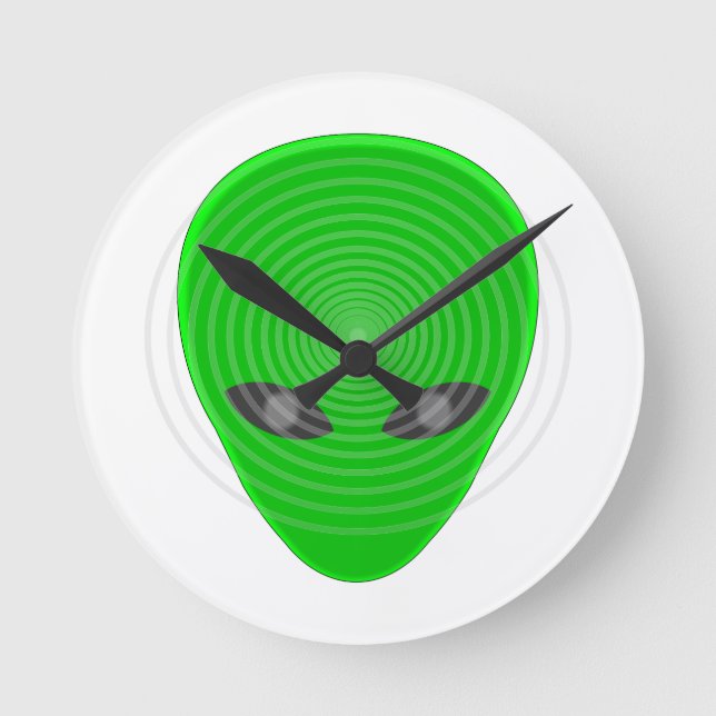 Horloge Ronde Contrôle mental de la tête de l'Alien (Recto)