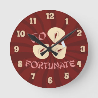 Horloge Ronde Cookie Fortune Moment Si Chanceux Dessin Animé