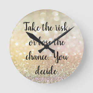 Horloge Ronde Cool, Amazing, Sparkly a Quotes