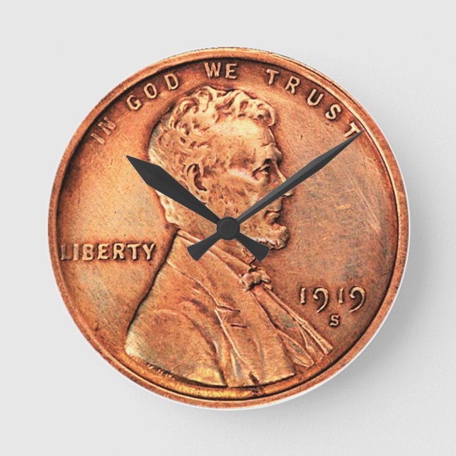 Horloge Ronde Copper Abraham Lincoln penny (Recto)