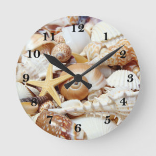 Horloge Ronde Coquillages