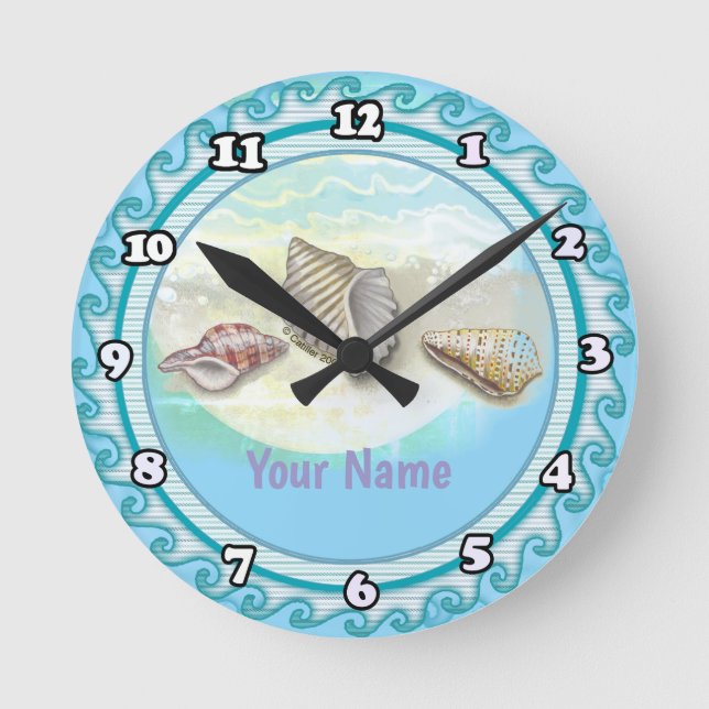 Horloge Ronde Coquillages (Recto)