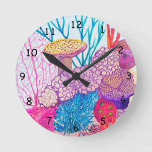 Horloge Ronde Corail