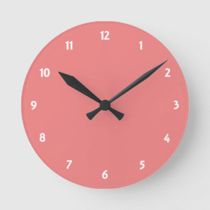Horloge Ronde Corail clair