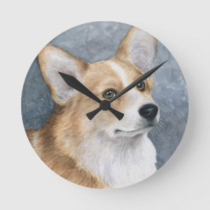 Horloge Ronde Corgi du chien 89