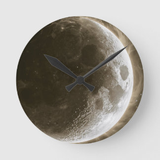 Horloge Ronde Corps céleste l -- Art mural de la Lune