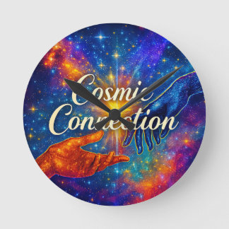 Horloge Ronde 🪐 Cosmic Connection Decorative Clock