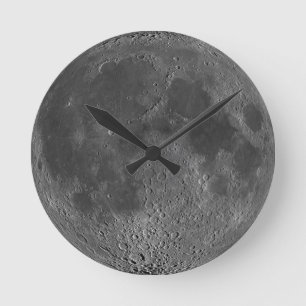 Horloge Ronde Côté en noir de l'horloge de lune