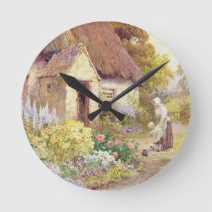 Horloge Ronde Cottage de pays