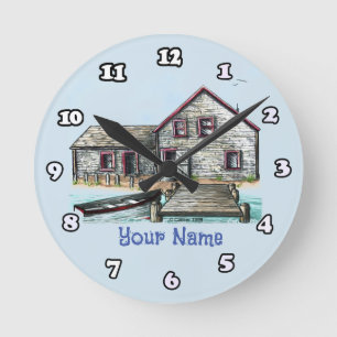 Horloge Ronde Cottage En Mer