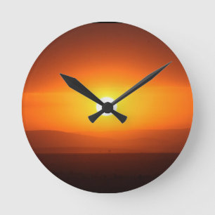 Horloge Ronde coucher de soleil