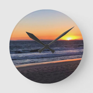 Horloge Ronde Coucher de soleil à Newport Beach, Californie