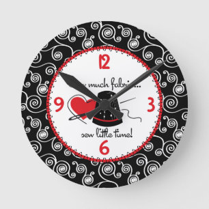 Horloge Ronde Coudre Beaucoup De Tissu