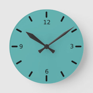 Horloge Ronde Couleur bleu turquoise abondamment riche