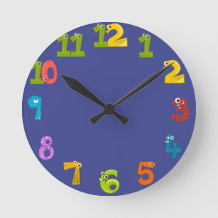 Horloge Ronde Couleur bleue Bayou solide